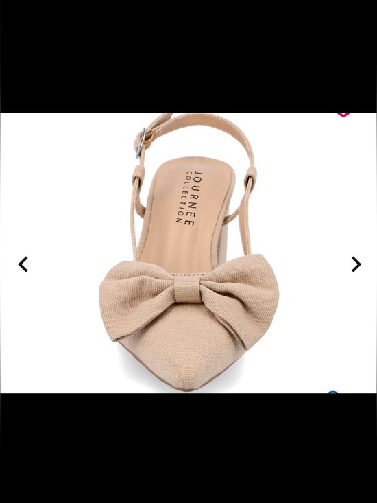 Journee Collection Other - Journee Collection Bow-Front Slingback Pump in Tan